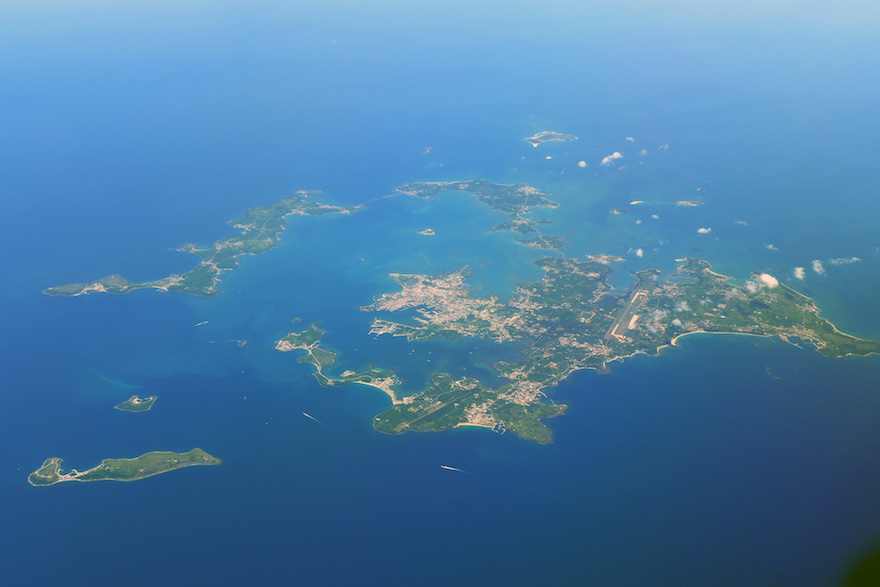 台湾の離島「澎湖」の空撮写真